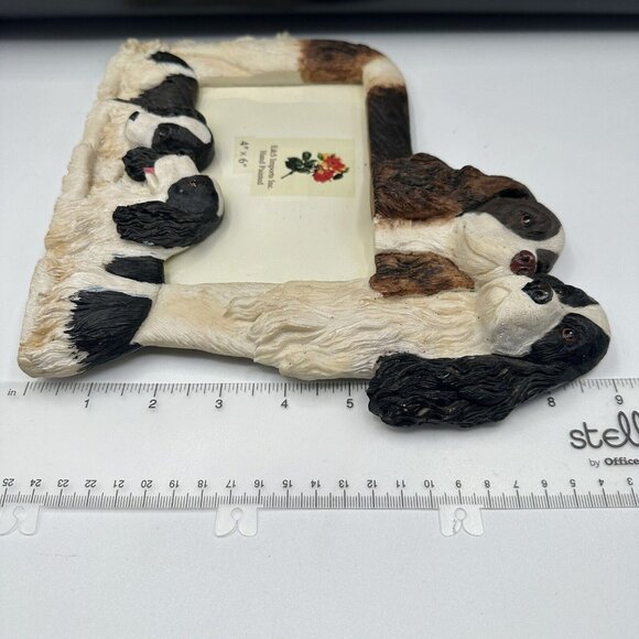 Springer Spaniel 3D Photo Picture Frame Hand Painted Tabletop Dog Family 4"x6" - Picture 13 of 13